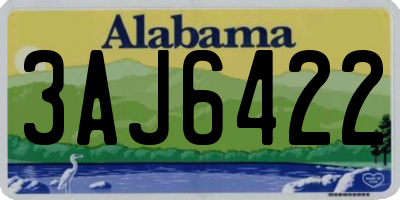 AL license plate 3AJ6422