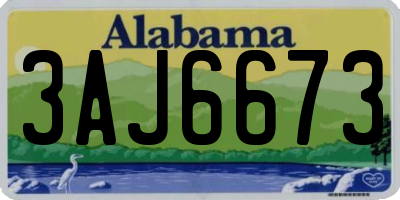 AL license plate 3AJ6673
