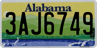AL license plate 3AJ6749