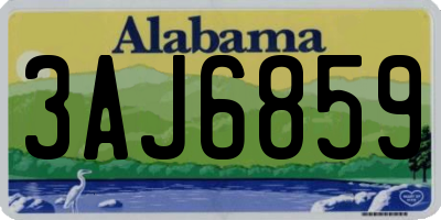 AL license plate 3AJ6859