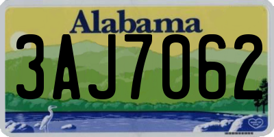 AL license plate 3AJ7062