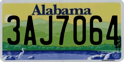 AL license plate 3AJ7064