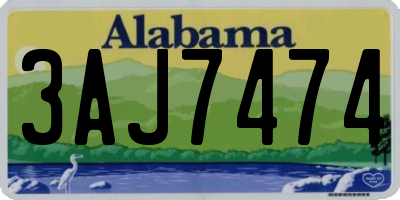 AL license plate 3AJ7474