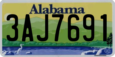 AL license plate 3AJ7691