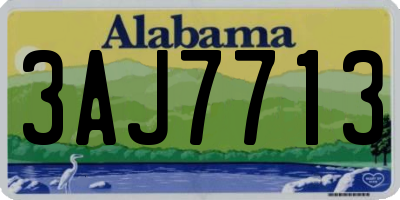 AL license plate 3AJ7713