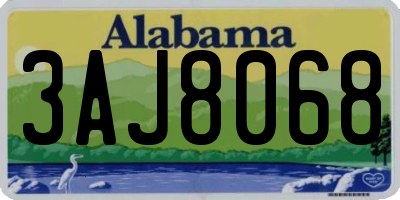 AL license plate 3AJ8068