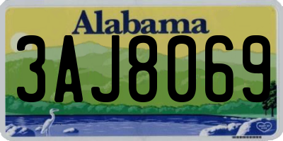 AL license plate 3AJ8069