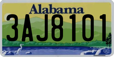 AL license plate 3AJ8101