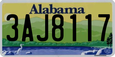 AL license plate 3AJ8117