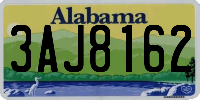 AL license plate 3AJ8162