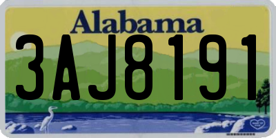 AL license plate 3AJ8191