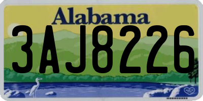 AL license plate 3AJ8226