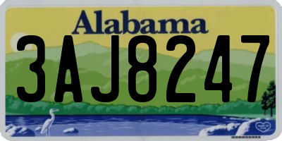 AL license plate 3AJ8247