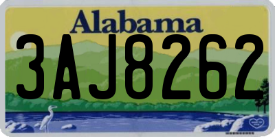 AL license plate 3AJ8262