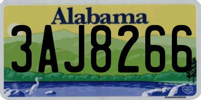 AL license plate 3AJ8266