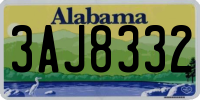 AL license plate 3AJ8332