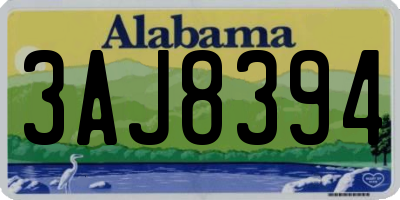 AL license plate 3AJ8394