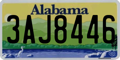 AL license plate 3AJ8446