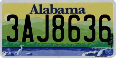 AL license plate 3AJ8636