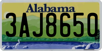AL license plate 3AJ8650