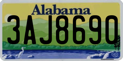 AL license plate 3AJ8690