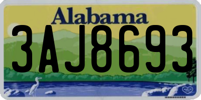 AL license plate 3AJ8693