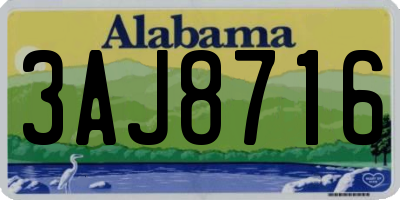 AL license plate 3AJ8716