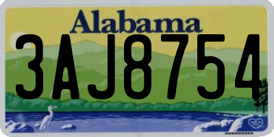 AL license plate 3AJ8754
