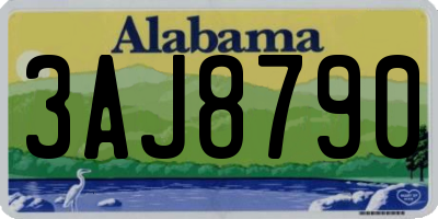 AL license plate 3AJ8790