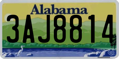 AL license plate 3AJ8814