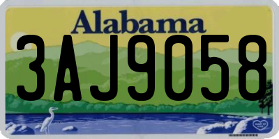 AL license plate 3AJ9058