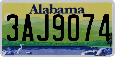 AL license plate 3AJ9074