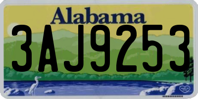 AL license plate 3AJ9253