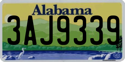 AL license plate 3AJ9339