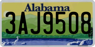 AL license plate 3AJ9508
