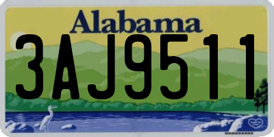 AL license plate 3AJ9511