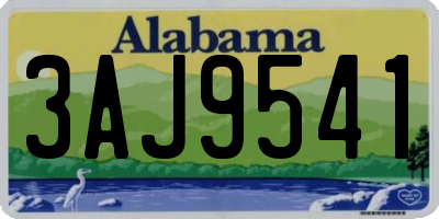 AL license plate 3AJ9541