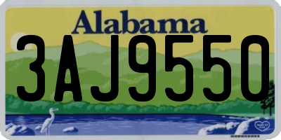 AL license plate 3AJ9550