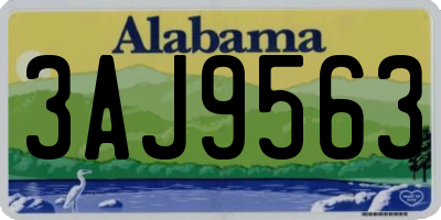 AL license plate 3AJ9563
