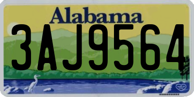 AL license plate 3AJ9564