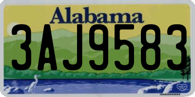 AL license plate 3AJ9583