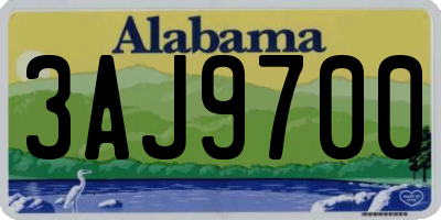 AL license plate 3AJ9700