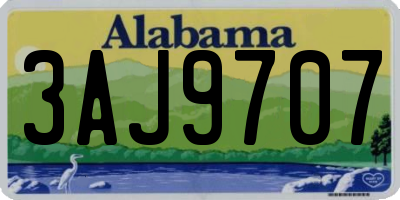 AL license plate 3AJ9707