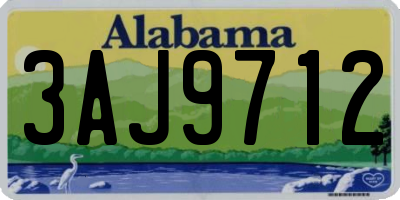AL license plate 3AJ9712
