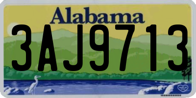 AL license plate 3AJ9713