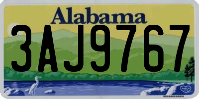 AL license plate 3AJ9767