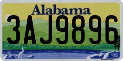 AL license plate 3AJ9896
