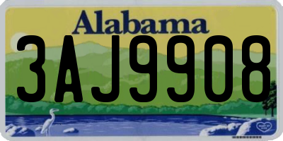 AL license plate 3AJ9908
