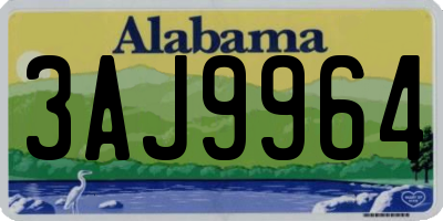 AL license plate 3AJ9964