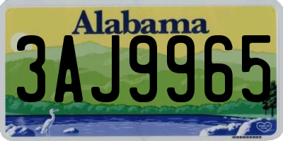 AL license plate 3AJ9965